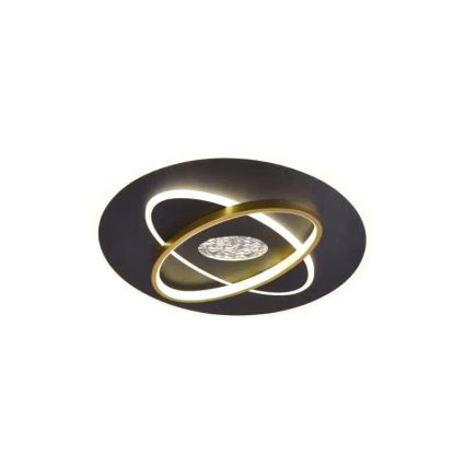 LED Prigušiva plafonjera LED/80W/230V 3000-6500K crno + Daljinski upravljač