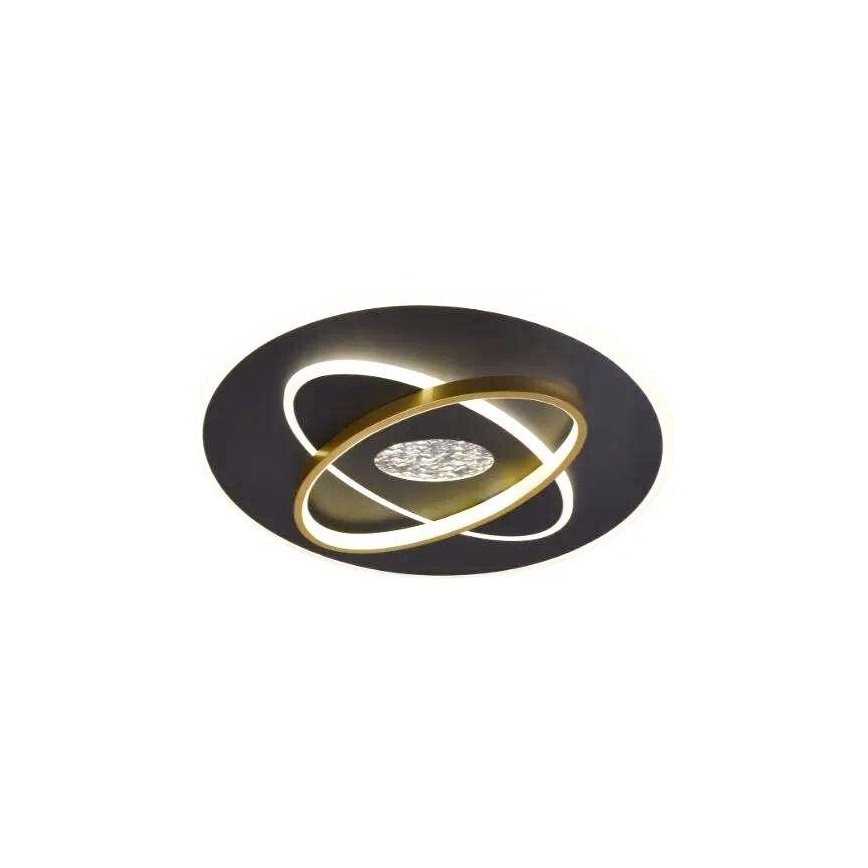 LED Prigušiva plafonjera LED/80W/230V 3000-6500K crno + Daljinski upravljač