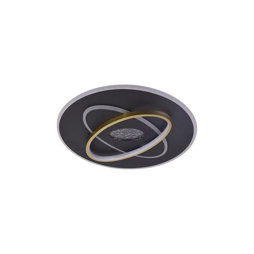 LED Prigušiva plafonjera LED/80W/230V 3000-6500K crno + Daljinski upravljač