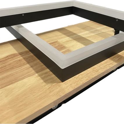 LED Prigušiva plafonjera LED/85W/230V 3000-6500K hrast + Daljinski upravljač