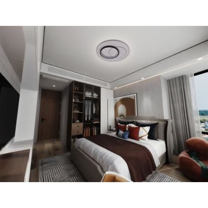 LED Prigušiva plafonjera LED/85W/230V 3000-6500K + Daljinski upravljač