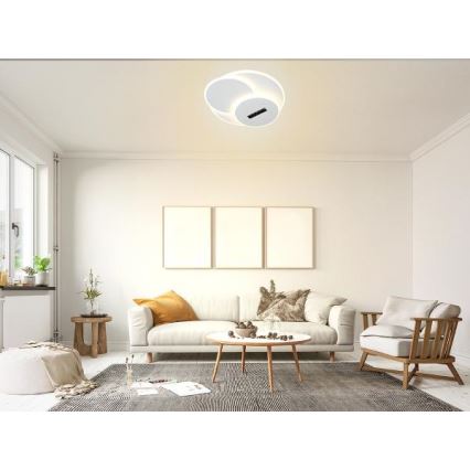 LED Prigušiva plafonjera LED/90W/230V 3000-6500K bela + Daljinski upravljač