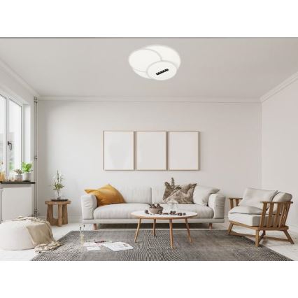 LED Prigušiva plafonjera LED/90W/230V 3000-6500K bela + Daljinski upravljač