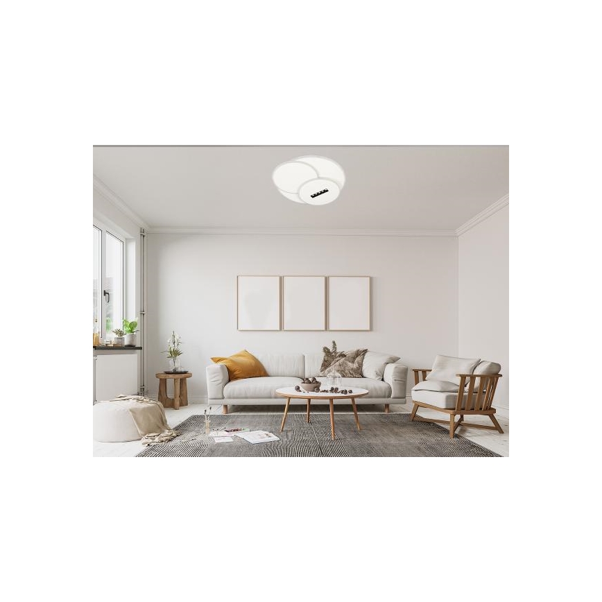 LED Prigušiva plafonjera LED/90W/230V 3000-6500K bela + Daljinski upravljač