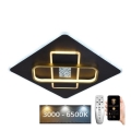 LED Prigušiva plafonjera LED/90W/230V 3000-6500K crno + Daljinski upravljač