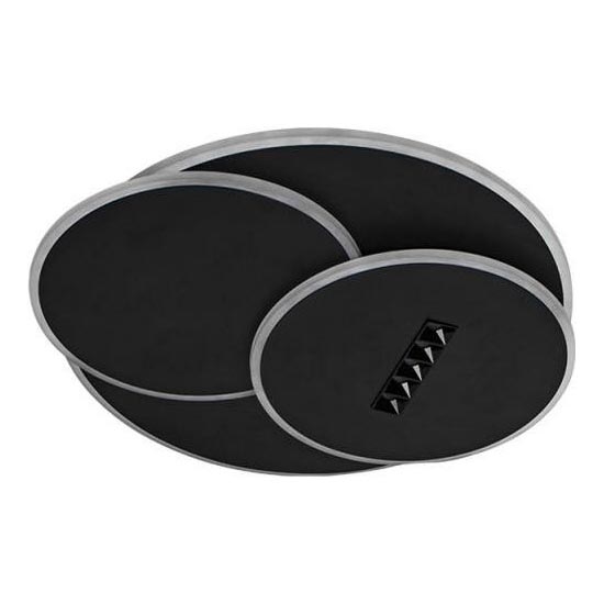 LED Prigušiva plafonjera LED/90W/230V 3000-6500K crno + Daljinski upravljač