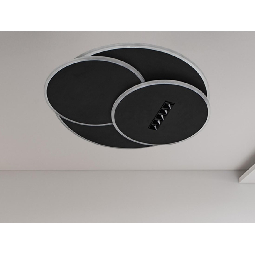 LED Prigušiva plafonjera LED/90W/230V 3000-6500K crno + Daljinski upravljač