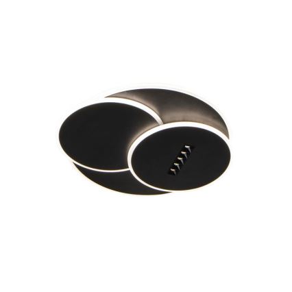 LED Prigušiva plafonjera LED/90W/230V 3000-6500K crno + Daljinski upravljač