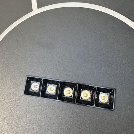 LED Prigušiva plafonjera LED/90W/230V 3000-6500K crno + Daljinski upravljač