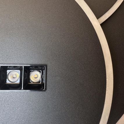 LED Prigušiva plafonjera LED/90W/230V 3000-6500K crno + Daljinski upravljač