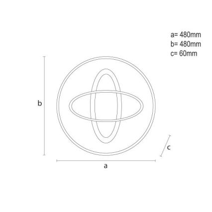 LED Prigušiva plafonjera LED/90W/230V 3000-6500K + Daljinski upravljač