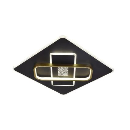 LED Prigušiva plafonjera LED/90W/230V 3000-6500K crno + Daljinski upravljač
