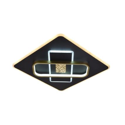 LED Prigušiva plafonjera LED/90W/230V 3000-6500K crno + Daljinski upravljač