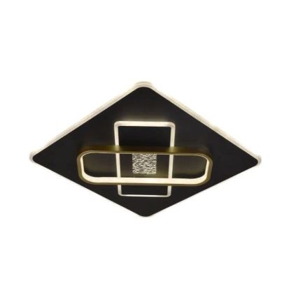 LED Prigušiva plafonjera LED/90W/230V 3000-6500K crno + Daljinski upravljač