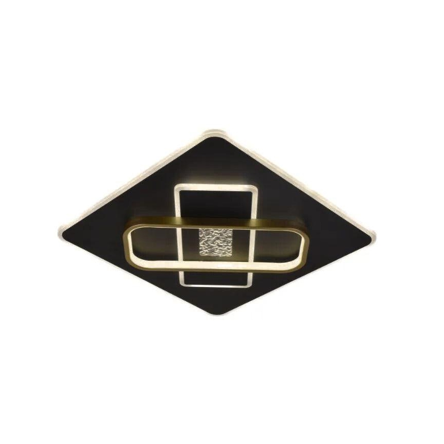 LED Prigušiva plafonjera LED/90W/230V 3000-6500K crno + Daljinski upravljač