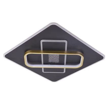 LED Prigušiva plafonjera LED/90W/230V 3000-6500K crno + Daljinski upravljač