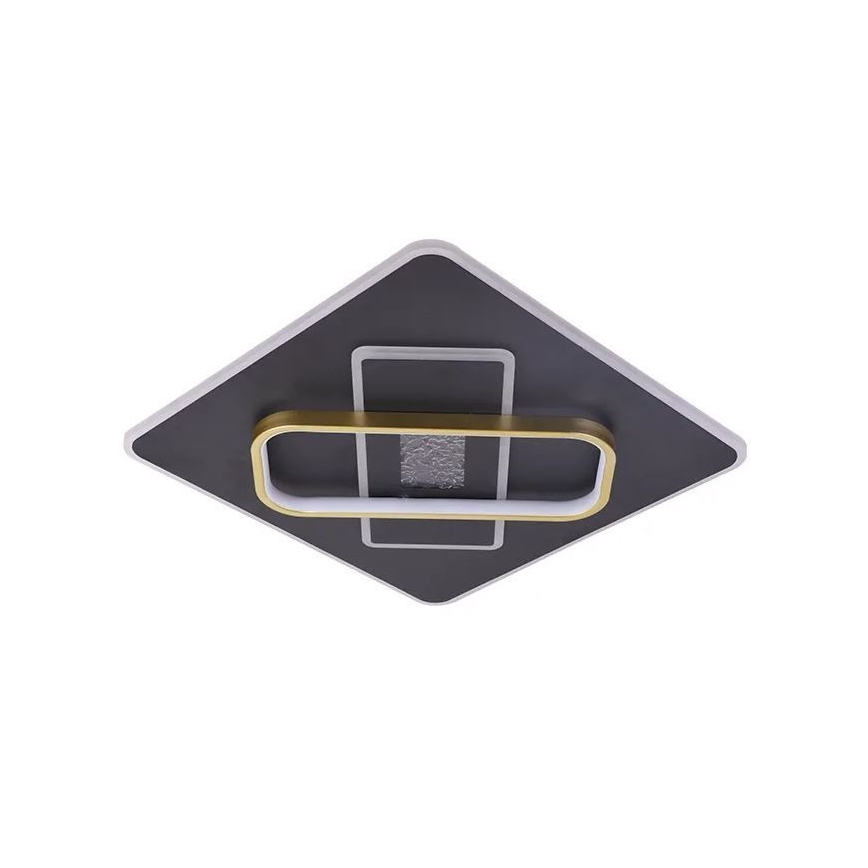 LED Prigušiva plafonjera LED/90W/230V 3000-6500K crno + Daljinski upravljač