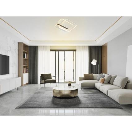 LED Prigušiva plafonjera LED/95W/230V 3000-6500K bela + Daljinski upravljač
