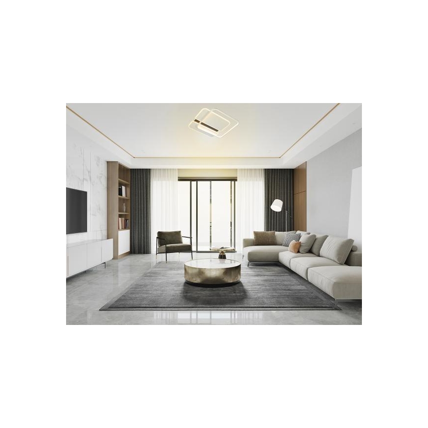 LED Prigušiva plafonjera LED/95W/230V 3000-6500K bela + Daljinski upravljač