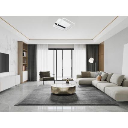 LED Prigušiva plafonjera LED/95W/230V 3000-6500K bela + Daljinski upravljač