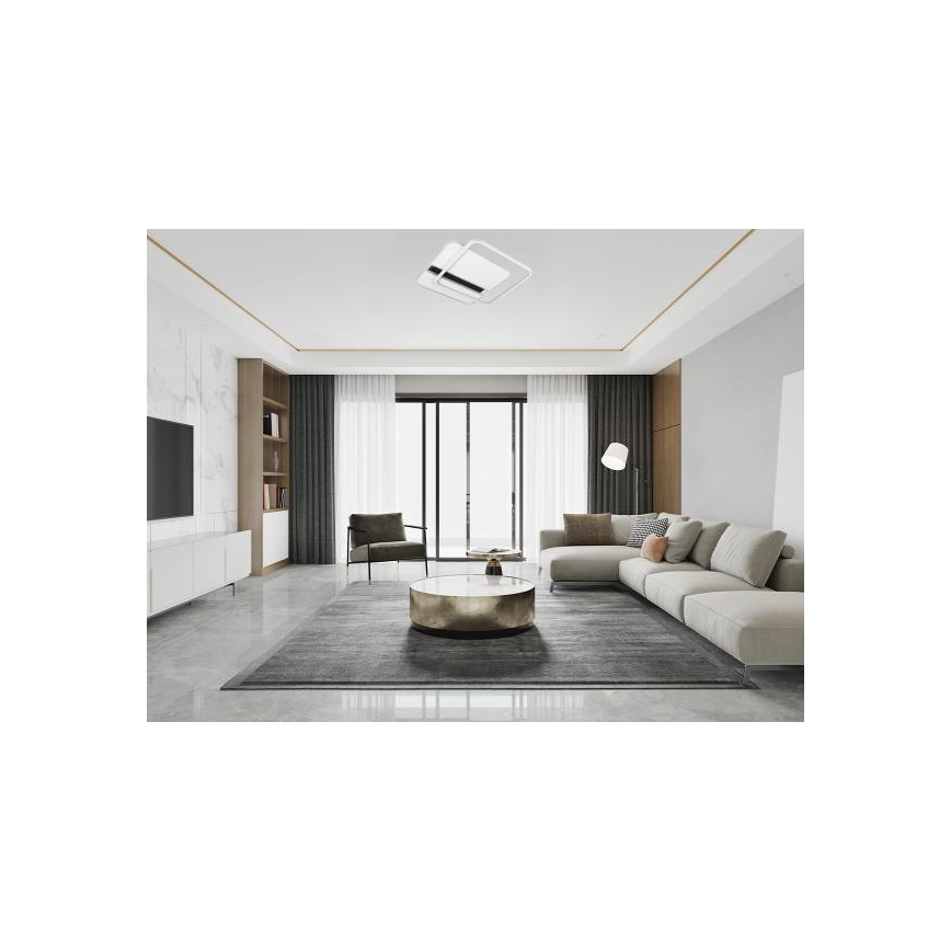LED Prigušiva plafonjera LED/95W/230V 3000-6500K bela + Daljinski upravljač