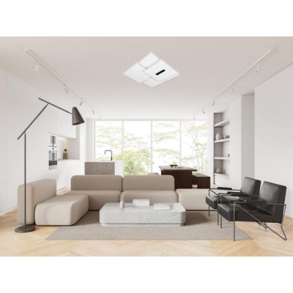 LED Prigušiva plafonjera LED/95W/230V 3000-6500K bela + Daljinski upravljač