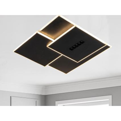 LED Prigušiva plafonjera LED/95W/230V 3000-6500K crno + Daljinski upravljač
