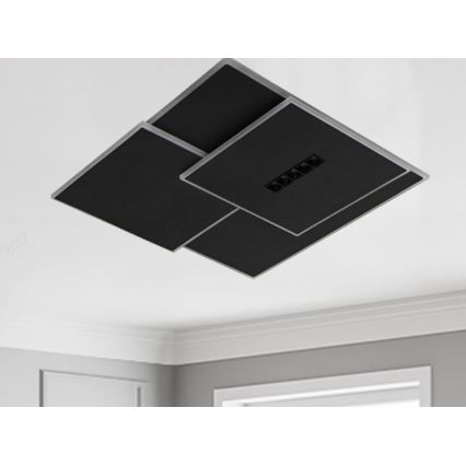 LED Prigušiva plafonjera LED/95W/230V 3000-6500K crno + Daljinski upravljač