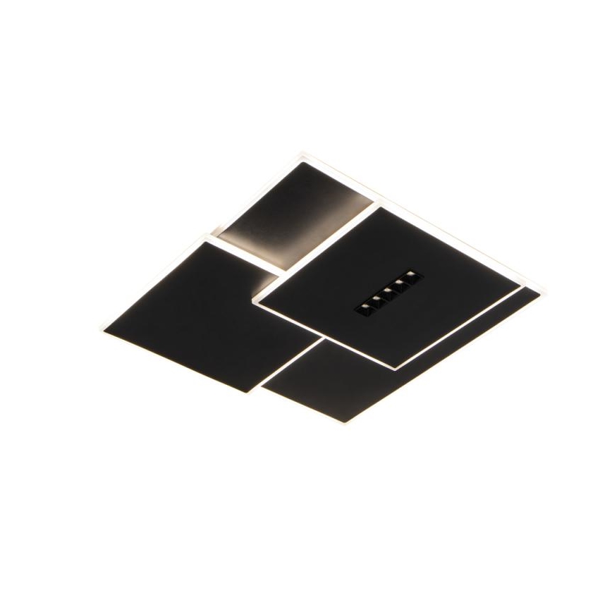 LED Prigušiva plafonjera LED/95W/230V 3000-6500K crno + Daljinski upravljač