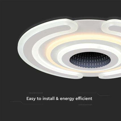 LED Prigušiva plafonjera LED/95W/230V 3000-6500K + Daljinski upravljač
