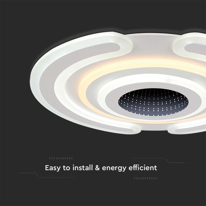 LED Prigušiva plafonjera LED/95W/230V 3000-6500K + Daljinski upravljač