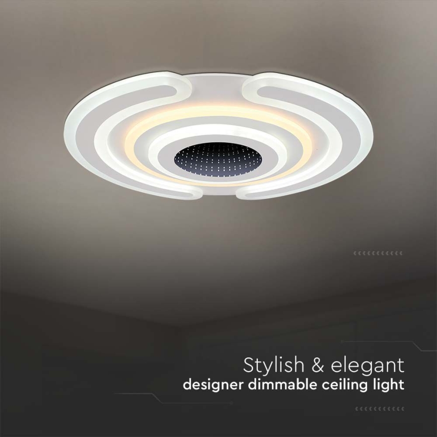 LED Prigušiva plafonjera LED/95W/230V 3000-6500K + Daljinski upravljač