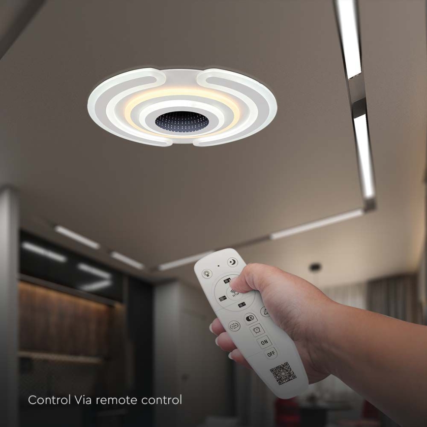LED Prigušiva plafonjera LED/95W/230V 3000-6500K + Daljinski upravljač