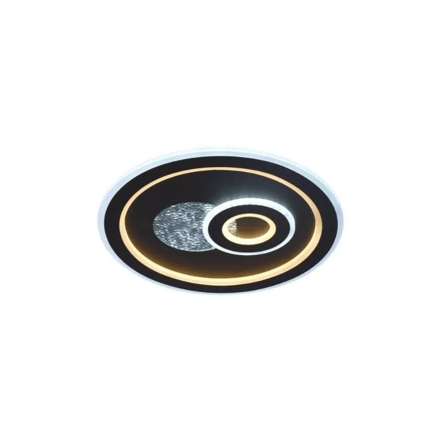 LED Prigušiva plafonjera LED/95W/230V 3000-6500K crno + Daljinski upravljač