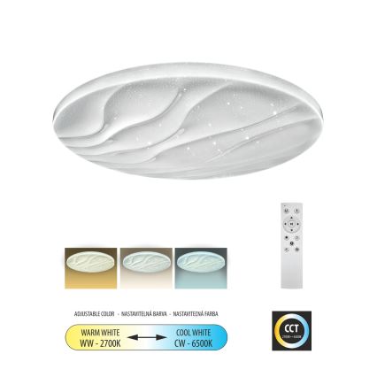 LED Prigušiva plafonjera LIKA LED/60W/230V 2700-6500K pr. 58 cm + Daljinski upravljač