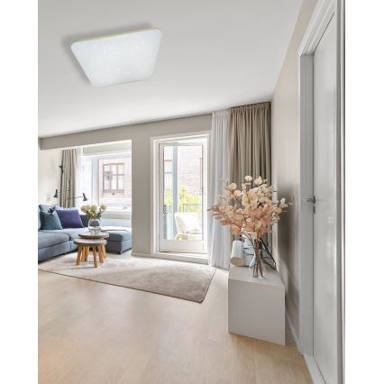 LED Prigušiva plafonjera MANA LED/60W/230V 2700-6500K 53x53 cm + Daljinski upravljač