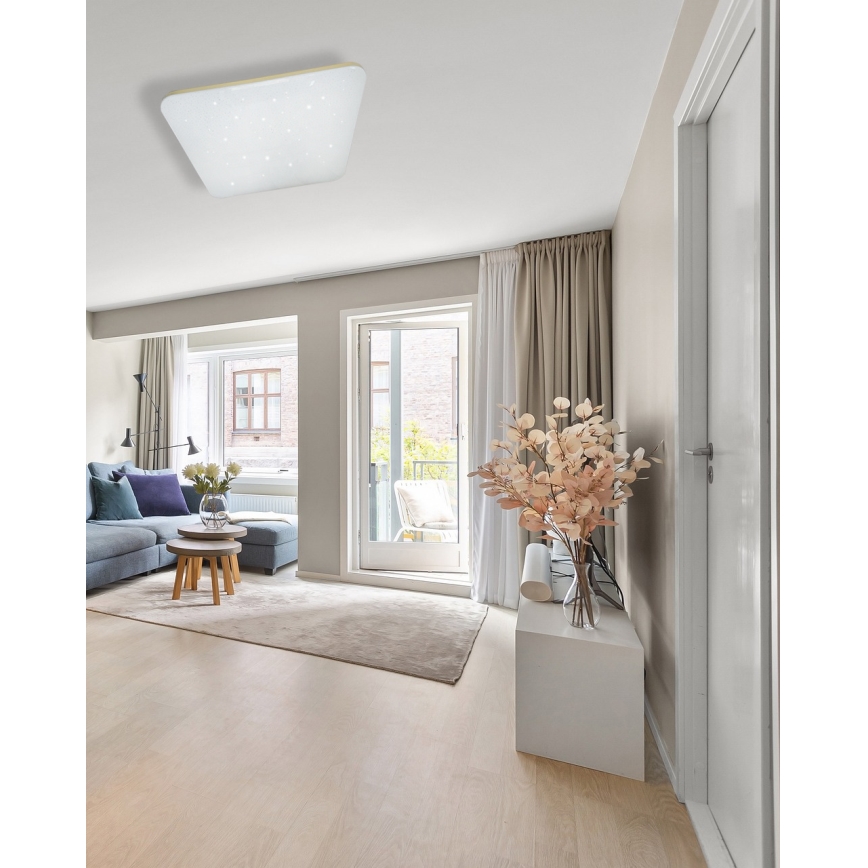 LED Prigušiva plafonjera MANA LED/60W/230V 2700-6500K 53x53 cm + Daljinski upravljač