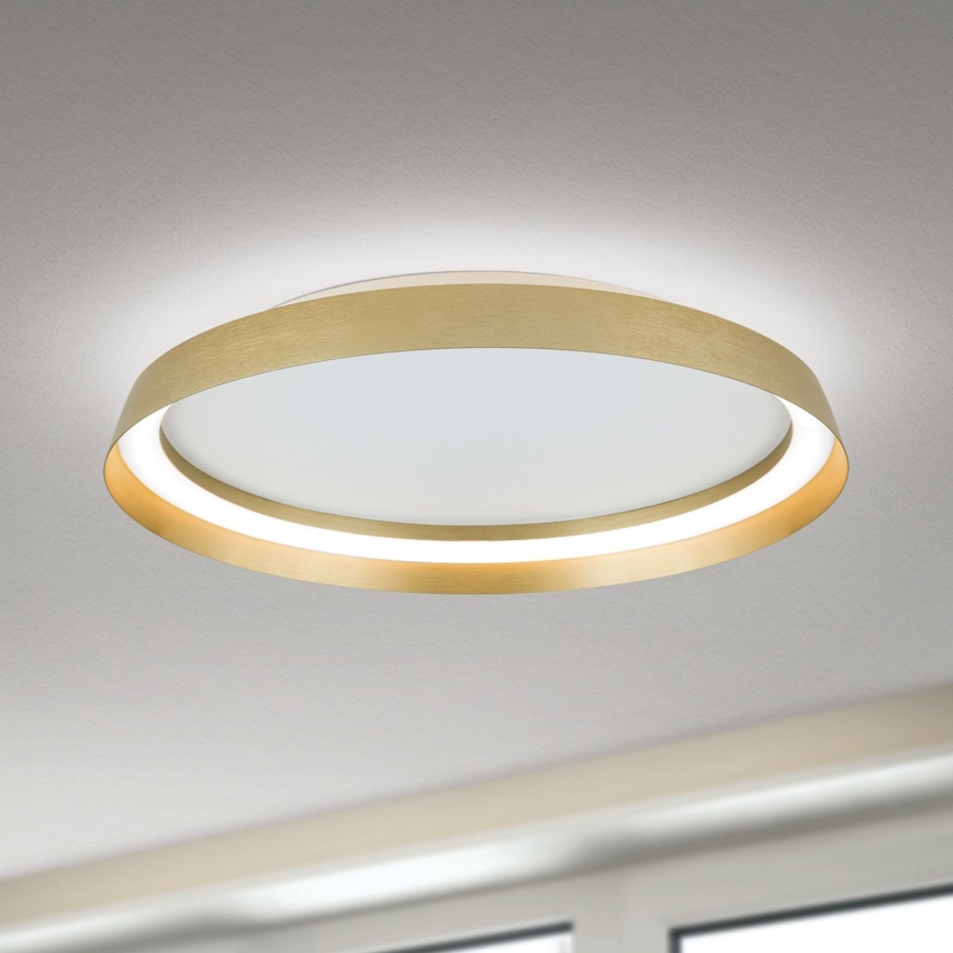 LED Prigušiva plafonjera MANTA LED/38W/230V 2700/3000/4000K pr. 45 cm zlatna
