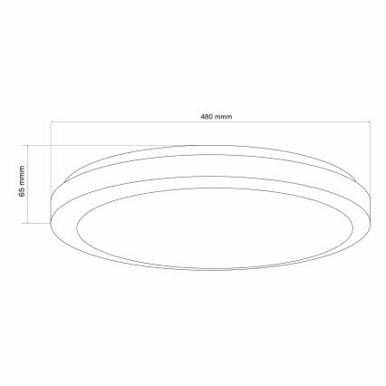 LED Prigušiva plafonjera za kupatilo MARIAN LED/72W/230V pr. 48 cm 3000-6000K IP44 + Daljinski upravljač