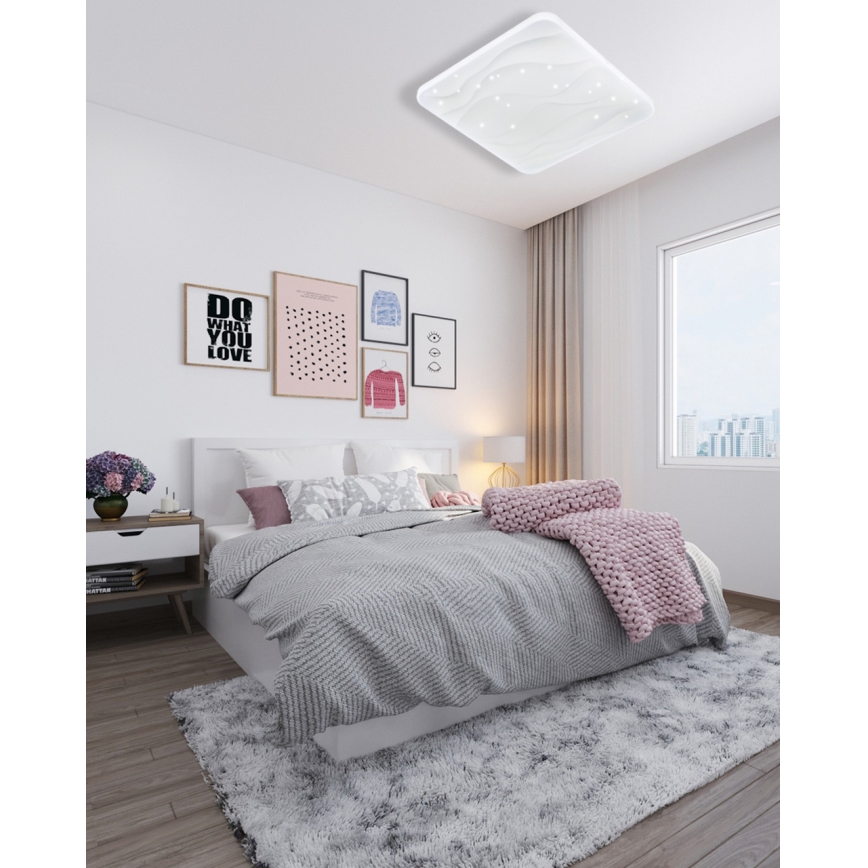 LED Prigušiva plafonjera NERIS LED/36W/230V 2700-6500K 43x43 cm + Daljinski upravljač