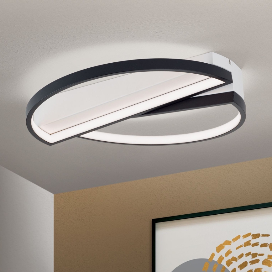 LED Prigušiva plafonjera OLGA LED/28W/230V crno/bela