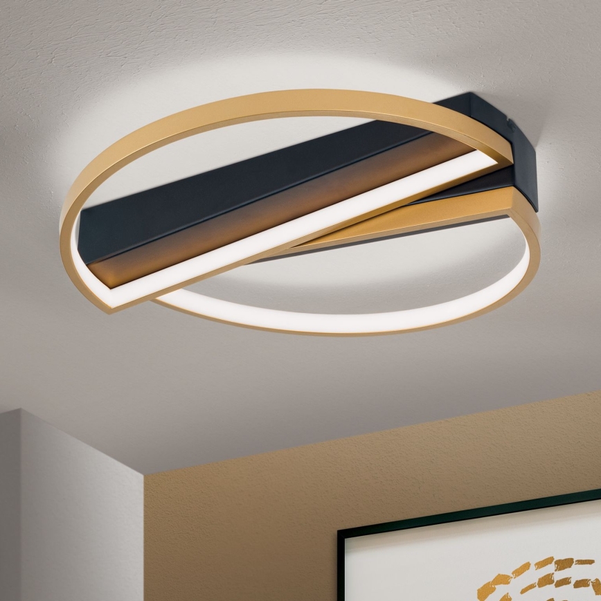 LED Prigušiva plafonjera OLGA LED/28W/230V zlatna/crno