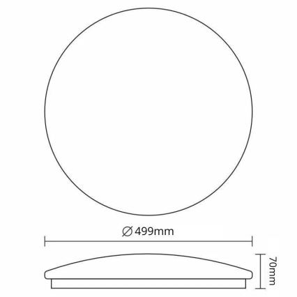 LED Prigušiva plafonjera OPAL LED/48W/230V 3000-6500K pr. 49,9 cm + Daljinski upravljač