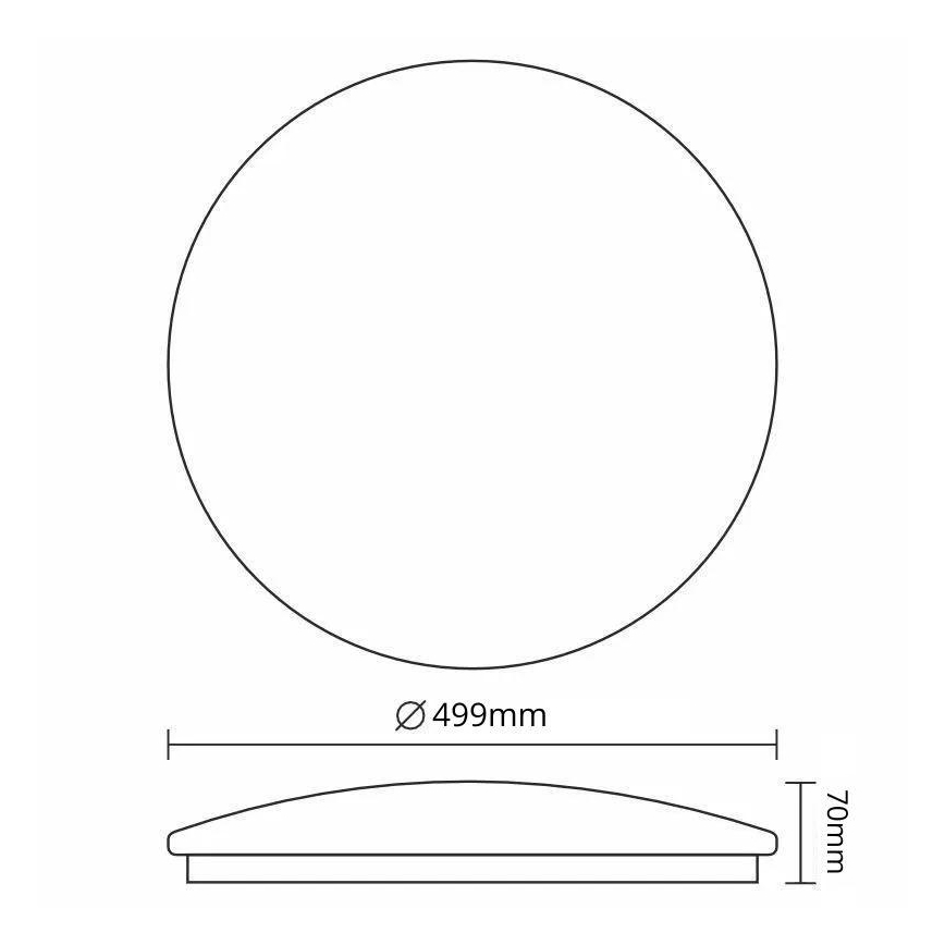 LED Prigušiva plafonjera OPAL LED/48W/230V 3000-6500K pr. 49,9 cm + Daljinski upravljač