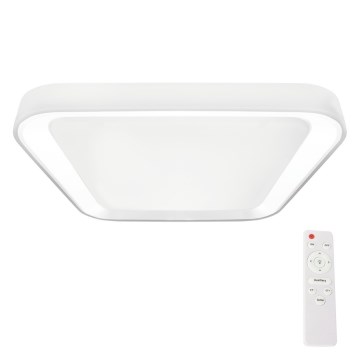 LED Prigušiva plafonjera QUADRO LED/38W/230V 3000-6000K bela + Daljinski upravljač