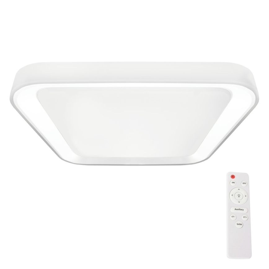 LED Prigušiva plafonjera QUADRO LED/38W/230V 3000-6000K bela + Daljinski upravljač