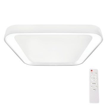 LED Prigušiva plafonjera QUADRO LED/66W/230V 3000-6000K bela + Daljinski upravljač