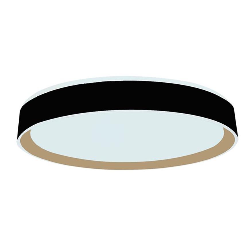 LED Prigušiva plafonjera sa glasovnim upravljanjem OPAL LED/48W/230V 2700-6500K crno + Daljinski upravljač