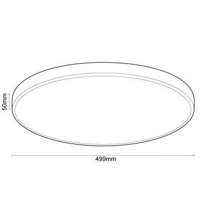 LED Prigušiva plafonjera sa glasovnim upravljanjem OPAL LED/48W/230V 2700-6500K crno + Daljinski upravljač