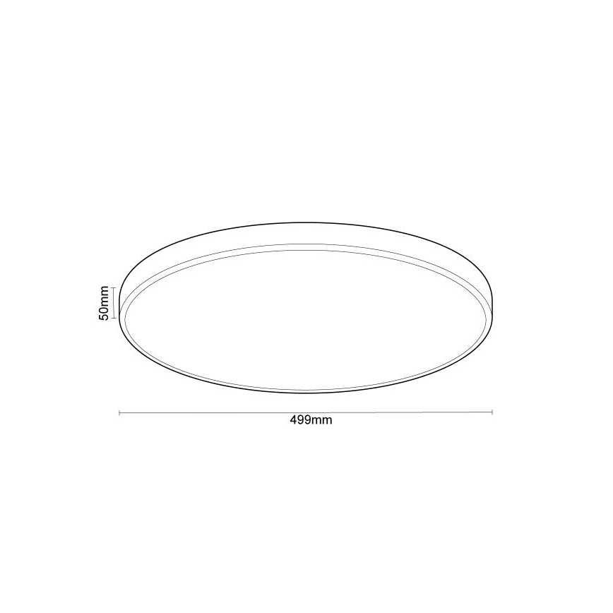 LED Prigušiva plafonjera sa glasovnim upravljanjem OPAL LED/48W/230V 2700-6500K crno + Daljinski upravljač